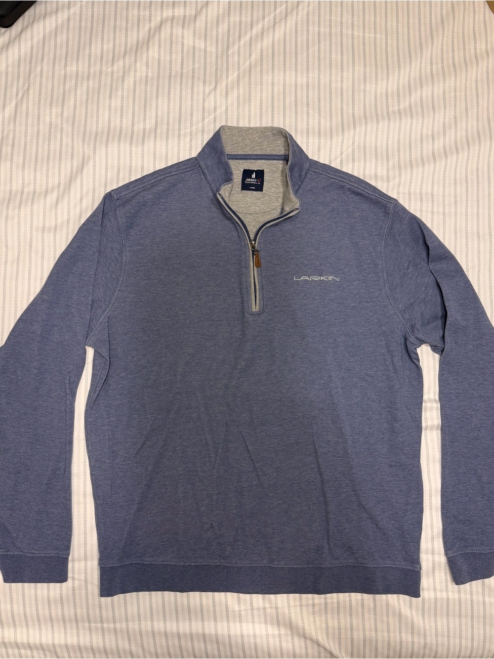 Men's Heather Blue Quarter-Zip Sweater
